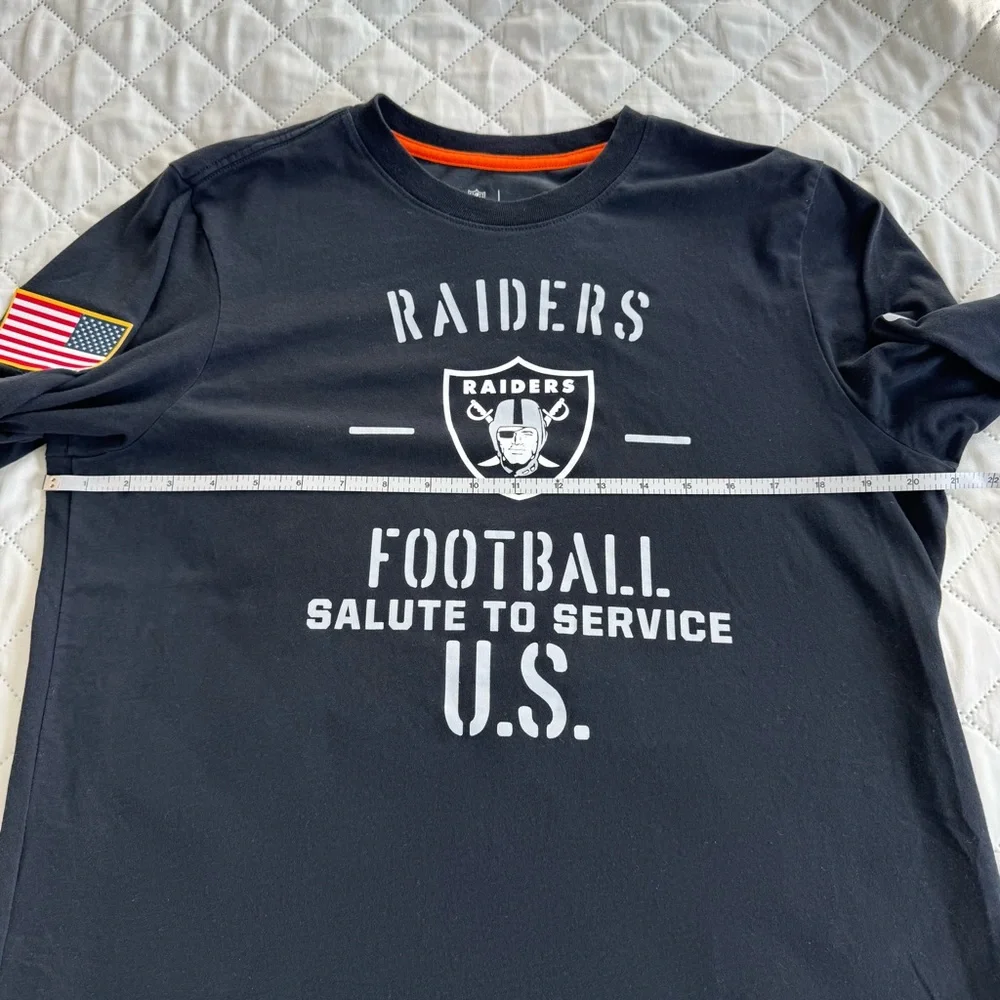 Nike NFL Las Vegas Raiders Salute to Service Dri-FIT Long Sleeve Shirt Medium